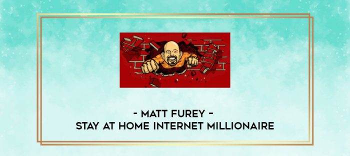 Matt Furey - Stay At Home Internet Millionaire digital courses