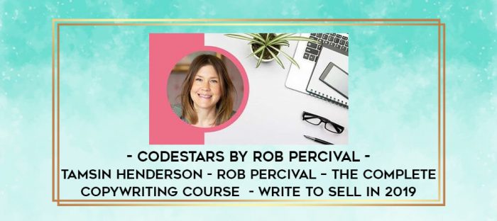 Codestars by Rob Percival - Tamsin Henderson - Rob Percival - The Complete Copywriting Course  - Write To Sell In 2019 digital courses